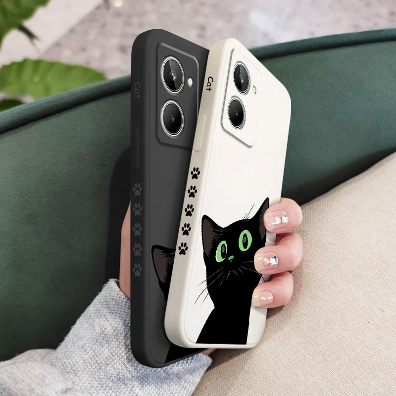 Proud Cat Phone Case For OPPO Realme 11 10 9 9i 8 8i 7 Pro Plus C35 C21Y C25Y C25 4G 5G Liquid Silicone Cover image 6