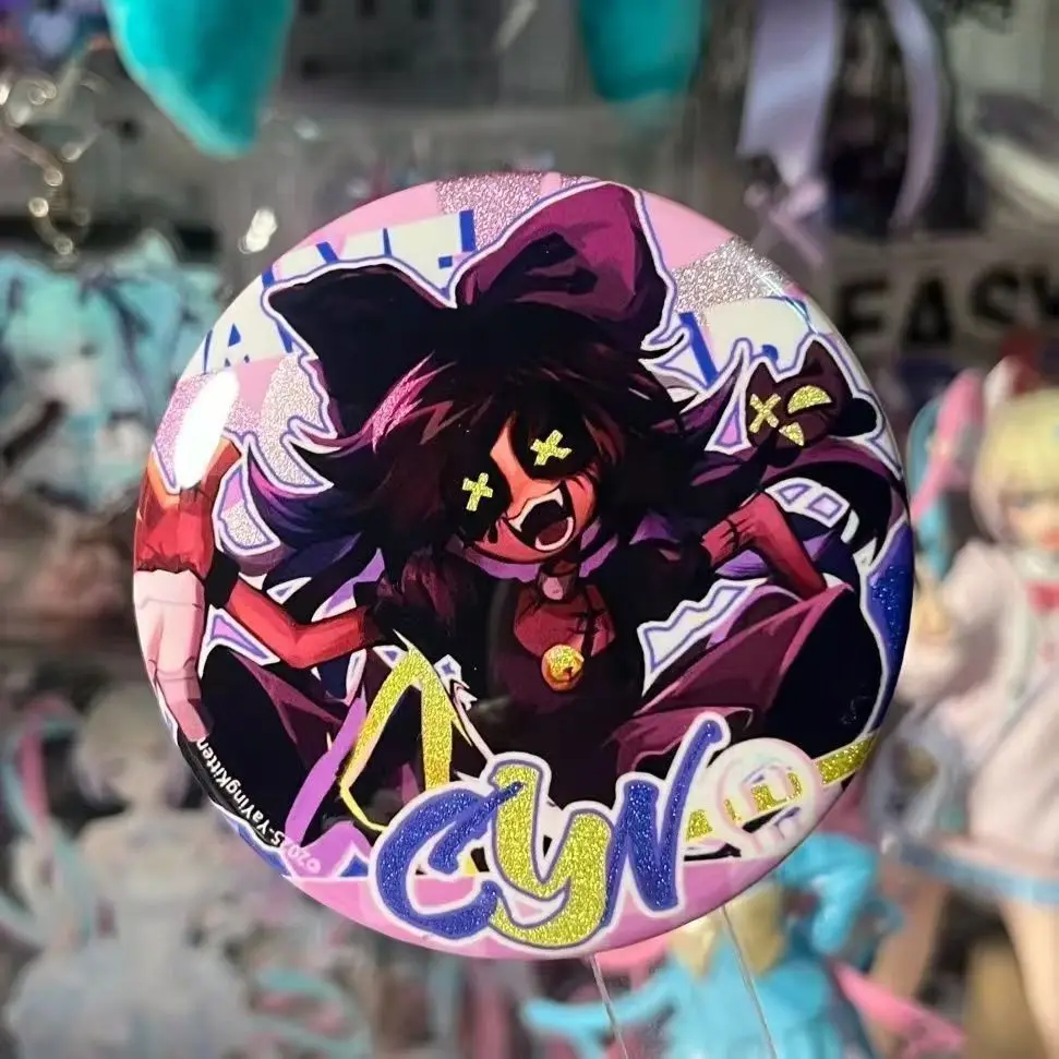 머더 드론즈 캐릭터 틴플레이트 배지 우지 엔 비 제이 싱 애니메이션 만화 원형 브로치 백팩 의류 핀