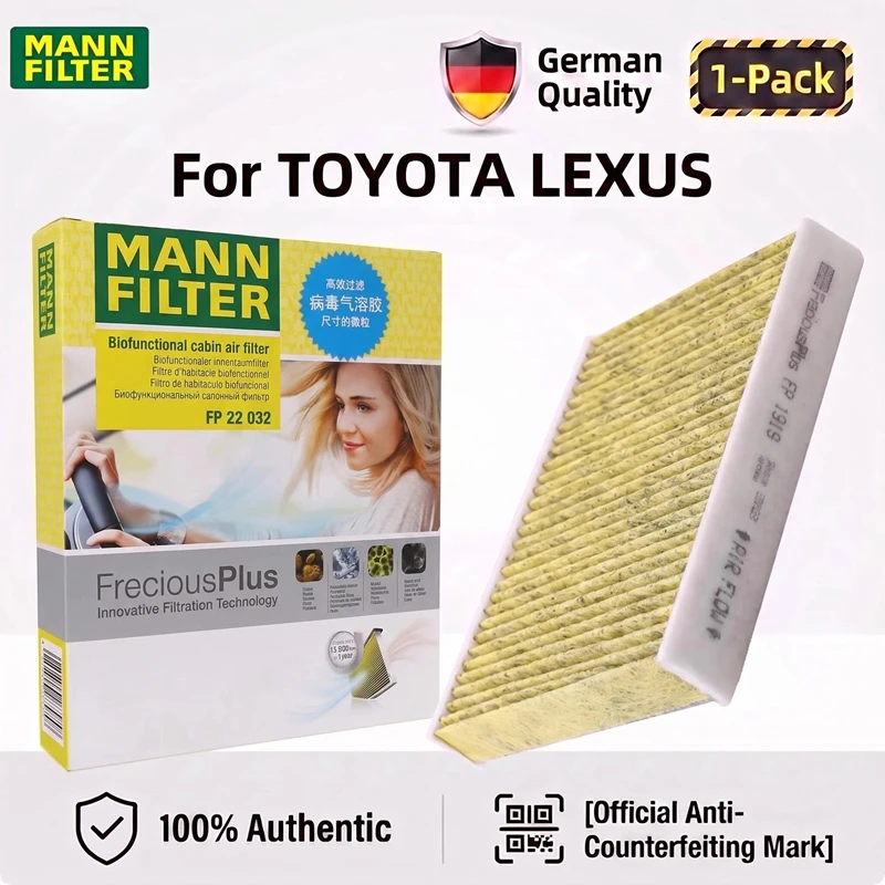 Image of MANN FILTER FP22032 Für TOYOTA Alphard Vellfire Fortuner Prius + LEXUS ES RX UX Innenraumfilter 87139-F4050 87139-48050