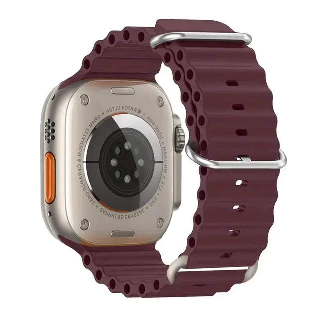 Ozeanarmband für Apple Watch Ultra 2 Band 49 mm 10 9 8 7 45 mm 41 mm Silikonarmband Armband iWatch 6 5 4 3 SE 44 mm 40 42 mm Band