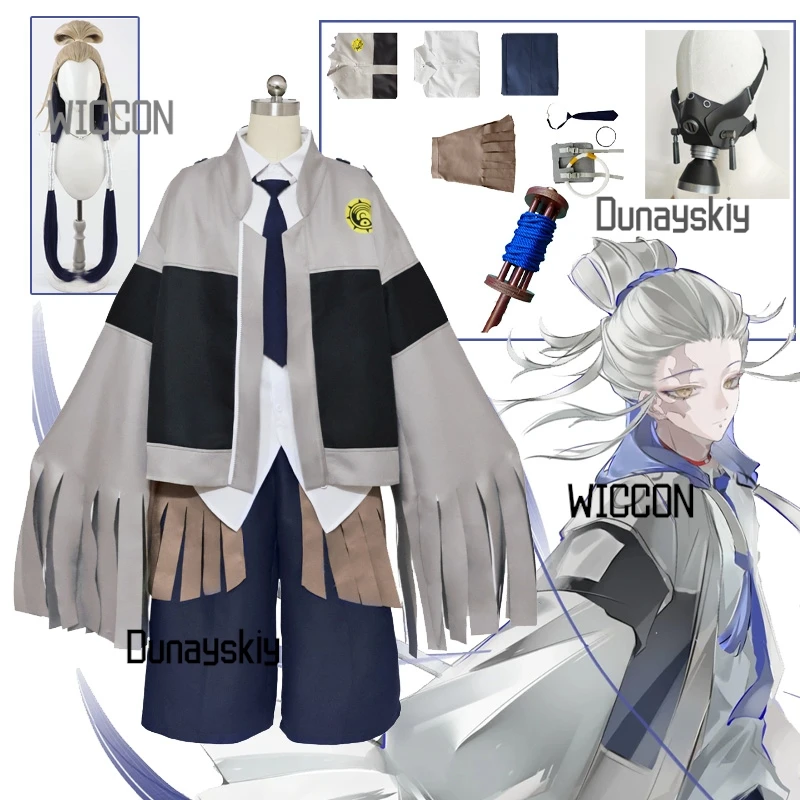 

Tamji‌ Tamzy Tamsy GACHIAKUTA‌ Cosplay Costumes Props Wig Brown Blue Long Hair Punk Gothic Mask Fans Gifts Halloween Christmas