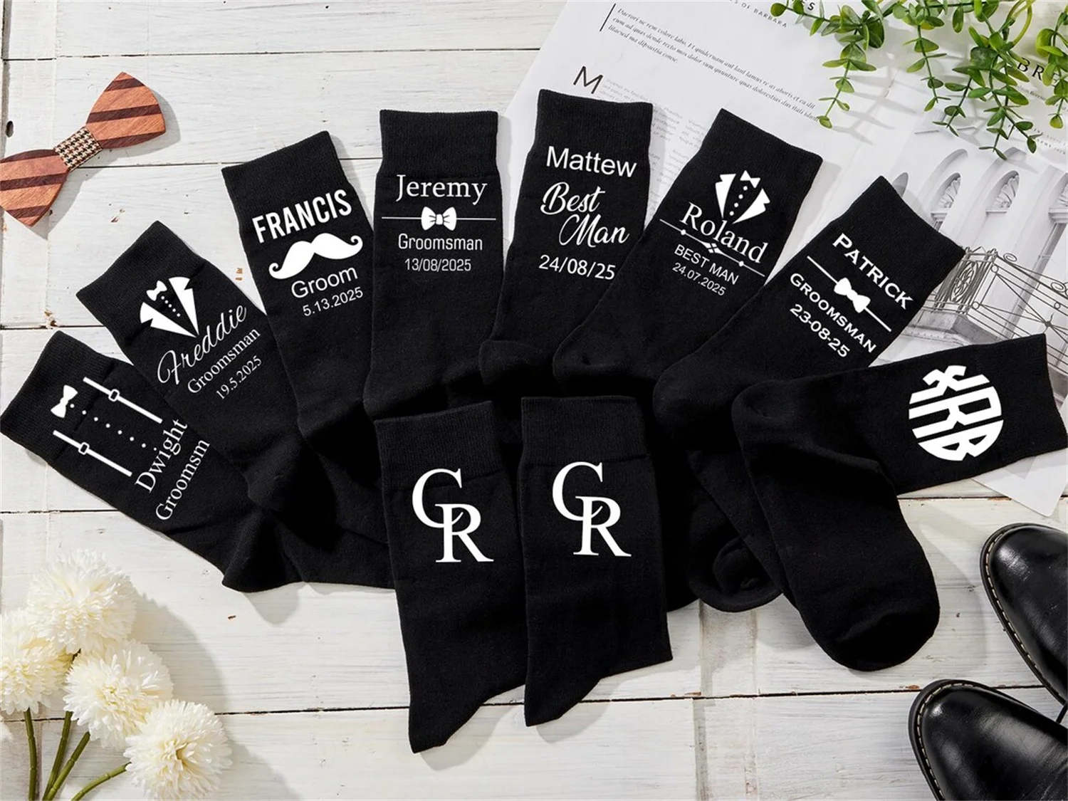 Calcetines de boda personalizados Calcetines de padrino de boda Calcetines de padrino Regalo de propuesta de padrino de padrino Regalo de padre de la novia/novio, Bachelo