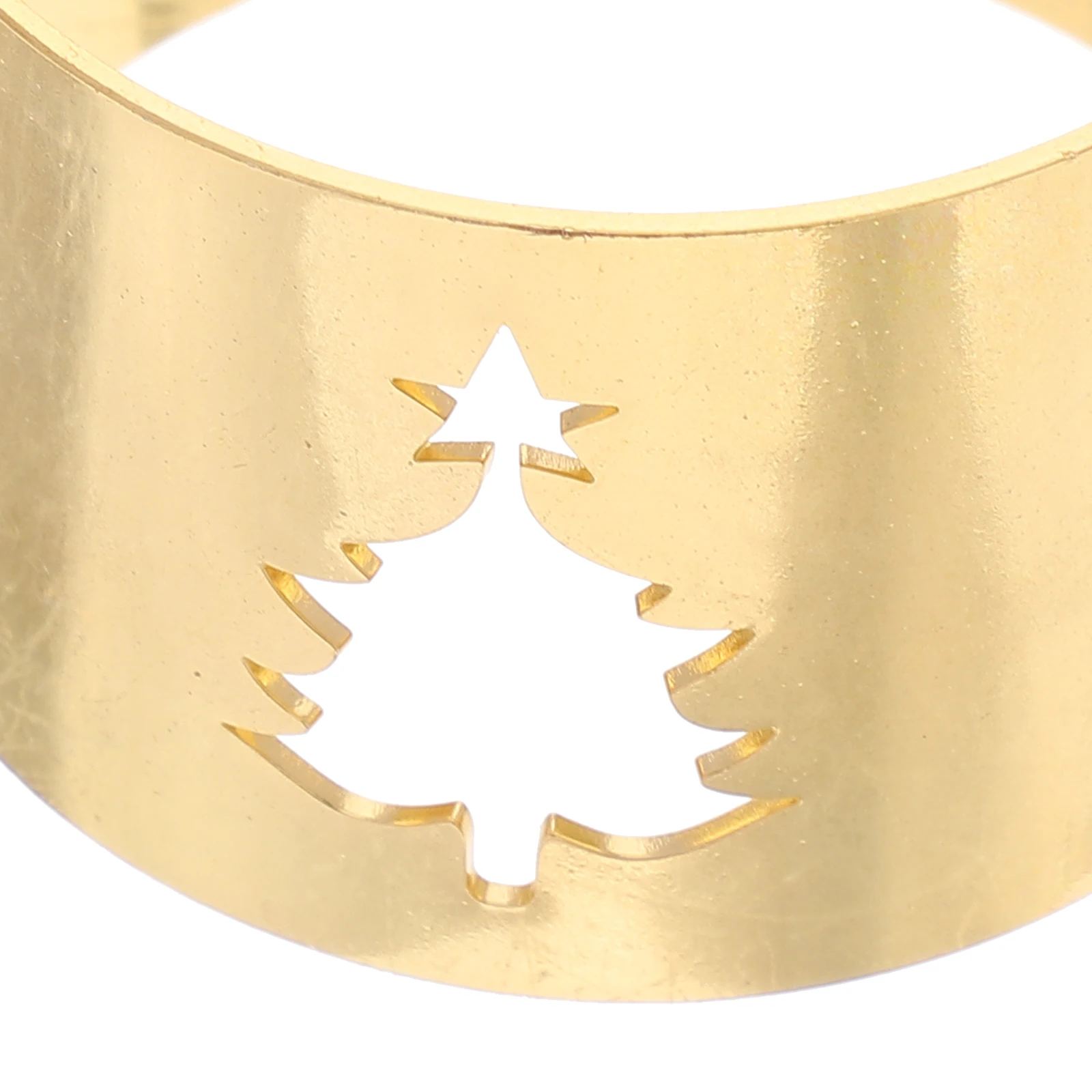 

5Pcs Christmas Napkin Rings Elegant Metal Xmas Napkin Buckles Dining Table Decor Gift for Xmas Wedding Table Decor