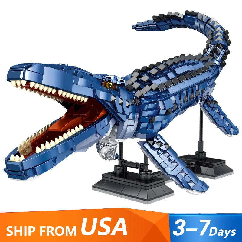 Creative Expert Dinosaur world,Deep Sea Mosasaurus Model 1859PCS Building Blocks Brick Puzzle Toys Christmas Day Gift for Kids