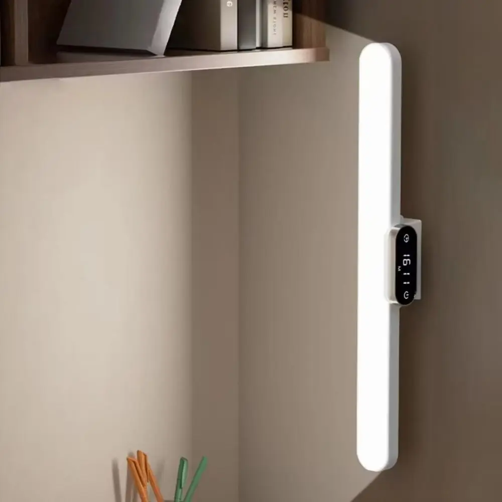 

Time Display Reading Table Lamp Stepless Dimming USB Rechargeable LED Desk Lamp Remote Control Magnetic Base Wall Light