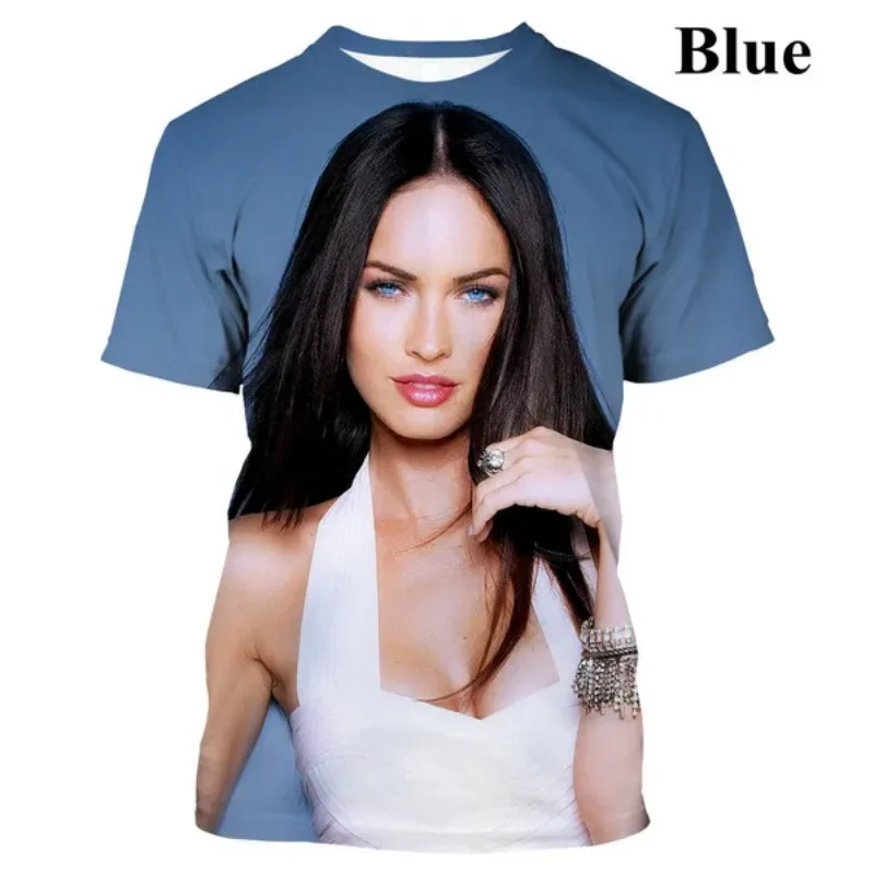 Moda Sexy attrice Megan Fox 3D Print T-Shirt nuovi uomini abbigliamento Hip Hop Unisex T-Shirt oversize Harajuku Street top Tees