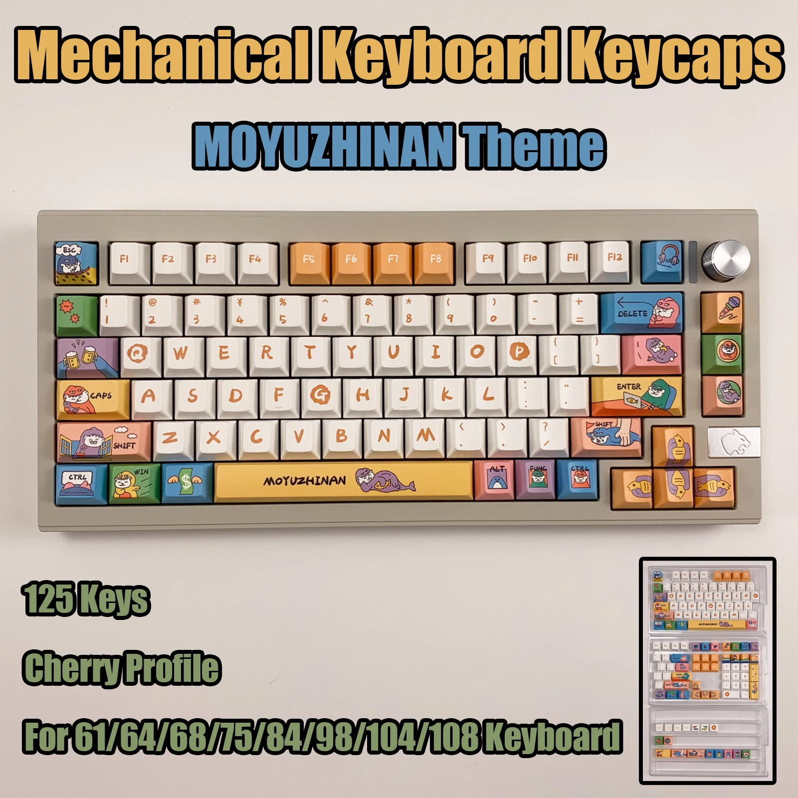 Keysland kirsch profil keycap mechanisches kye board farbstoff sub tasten pbt moyuzhinan thema fit mit kirsche mx für 61/64/68/