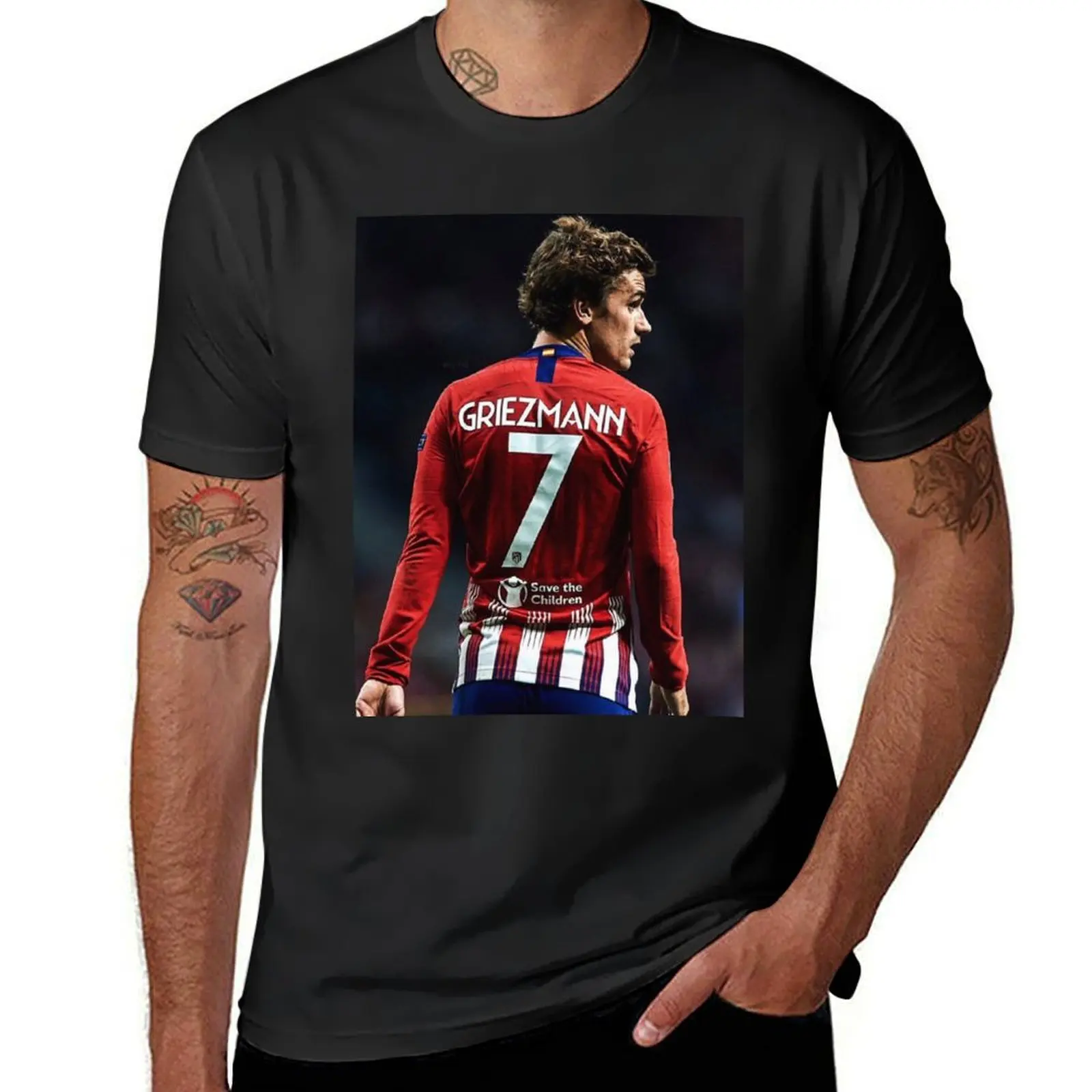 

Antoine Griezmann 2 T-Shirt sweat summer tops sports fans plain mens t shirts pack