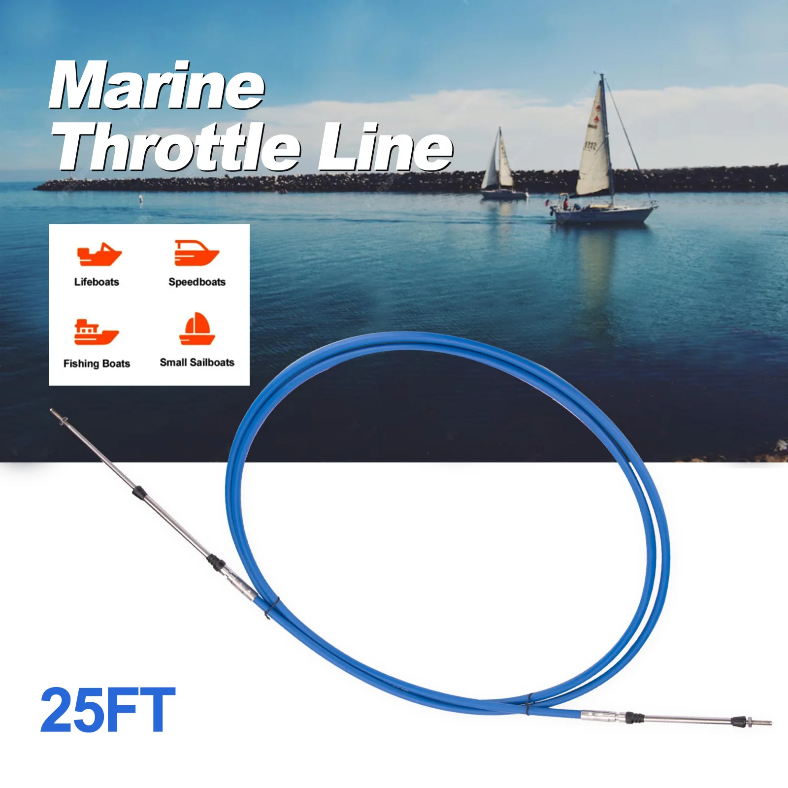 

Трос управления газом для подвесного лодочного мотора 25 футов, 33C, для плавной и точной работы рычага управления