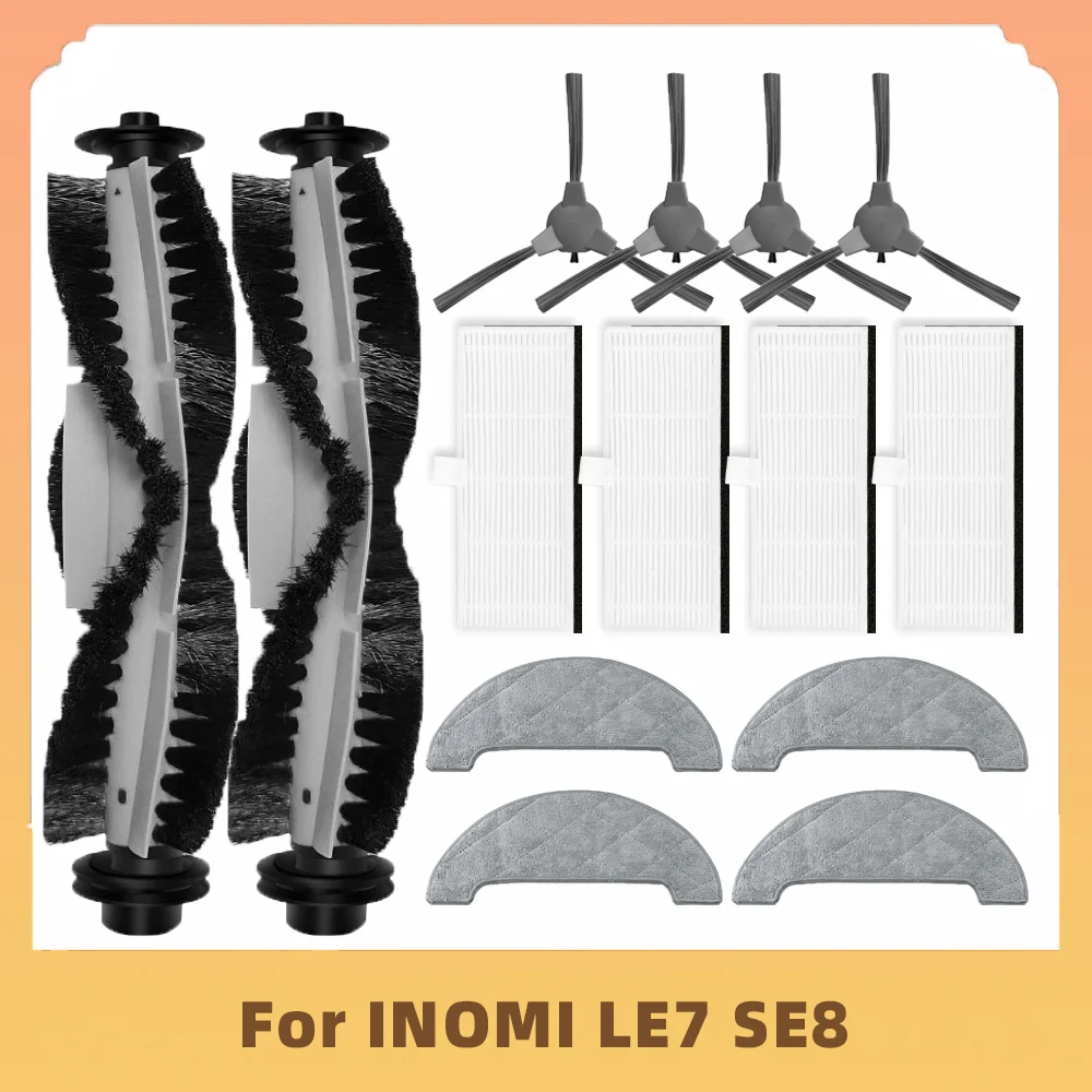 Repuestos para Robot aspirador INOMI LE7 SE8, cepillo lateral principal, filtro Hepa, mopa, Kits de accesorios de repuesto