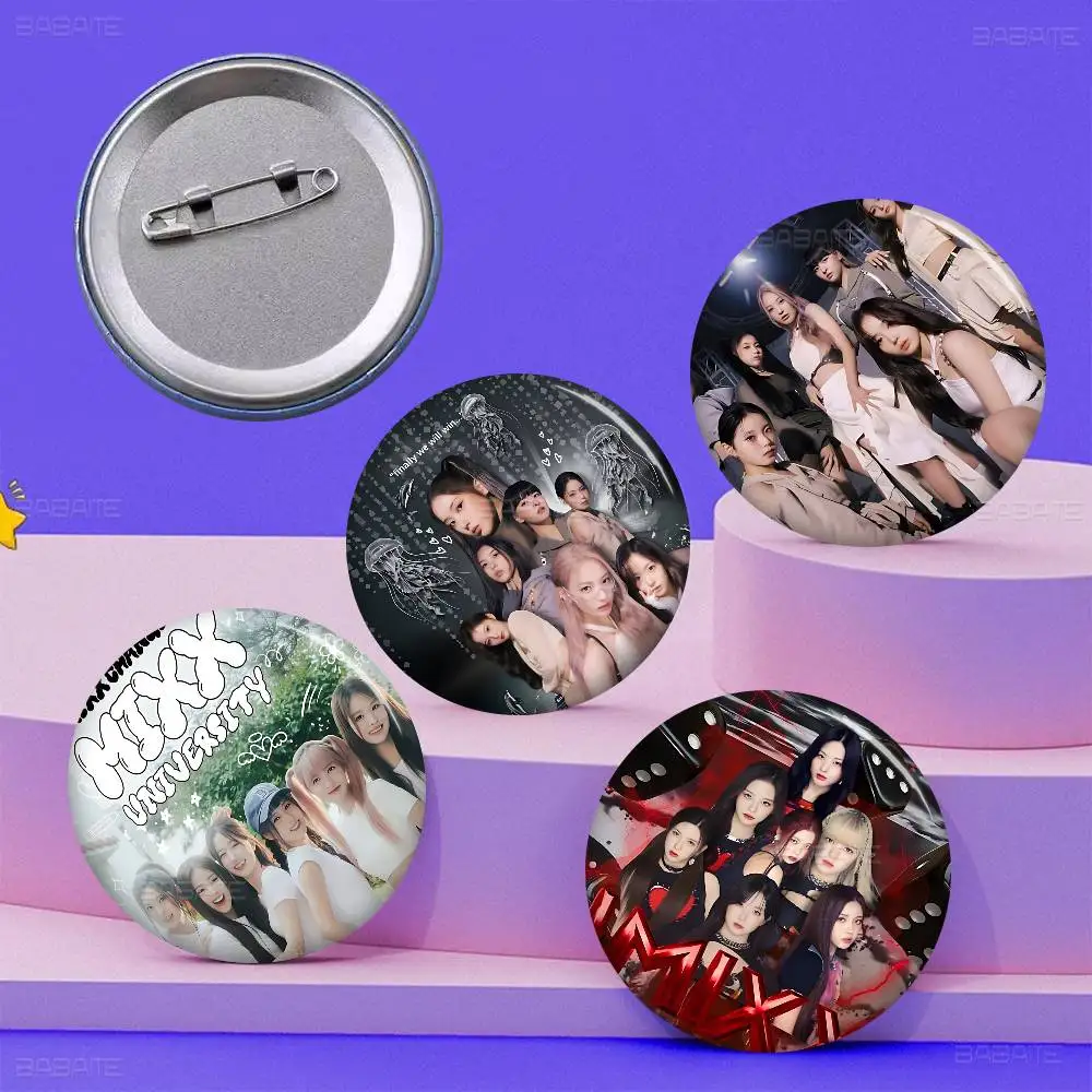 N-NMIXX Kpop Female Singing Group  58mm Handmade Brooch Cartoon Cosplay Badge on Backpack Jewelry Accessories Gifts