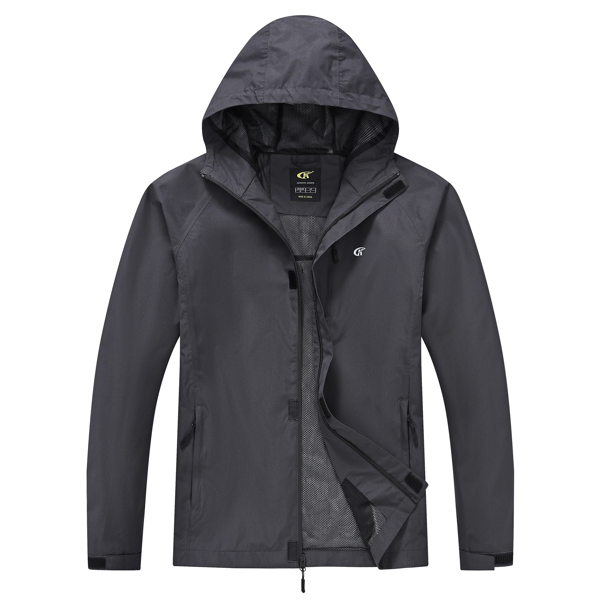 Sommerliche, wasserdichte Regenjacke für Herren, leichte, dünne Regenjacke mit Innentasche, ideal zum Campen, Wandern, Radfahren und Angeln. – Detail 38