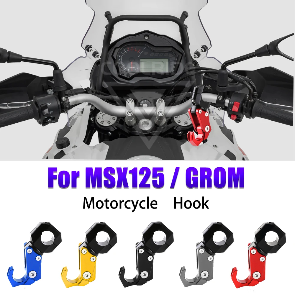 Motorcycle Holder Hanger Hooks Aluminum Aolly for Honda MSX125 GROM Accessories GROM125 MSX 125 2016 2020 2021 2022 2023