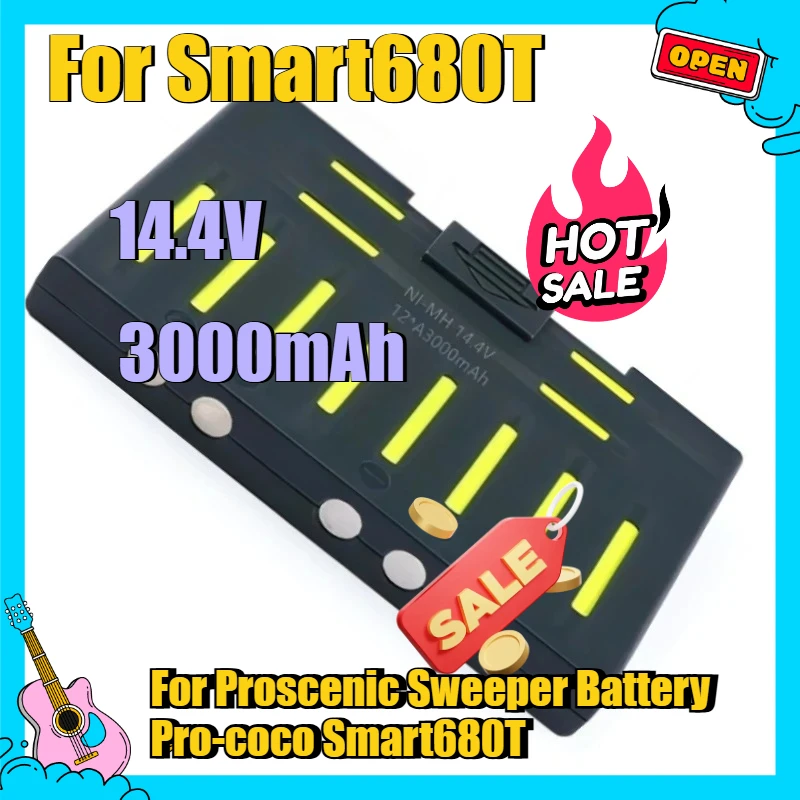 

14.4V 3000mAh For Proscenic Sweeper Battery Pro-coco Smart680T Sweeper Accessories 14.4V New 14.4V 3000mAh High Quality Battery
