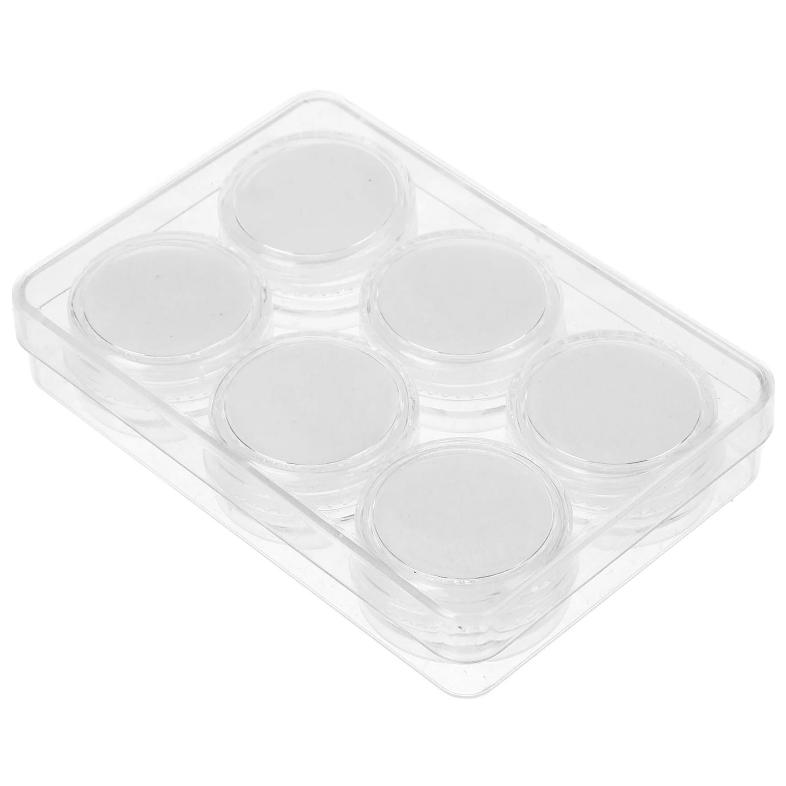 

1 комплект, коробка для хранения драгоценных камней, 6-сетка, компактный легкий органайзер для ювелирных изделий, дизайн крышки, сейф для колец, ожерелий