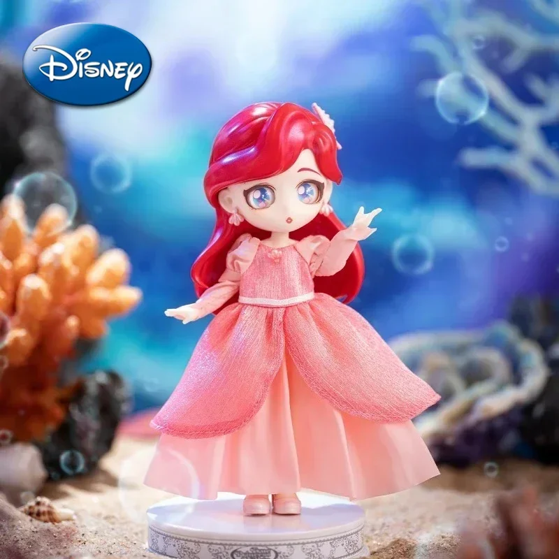 

Disney Princess Dress Up Movable Action Figures Frozen Elsa Ariel Beauty Cartoon Doll Desktop Ornament Girls Children Toy Gifts