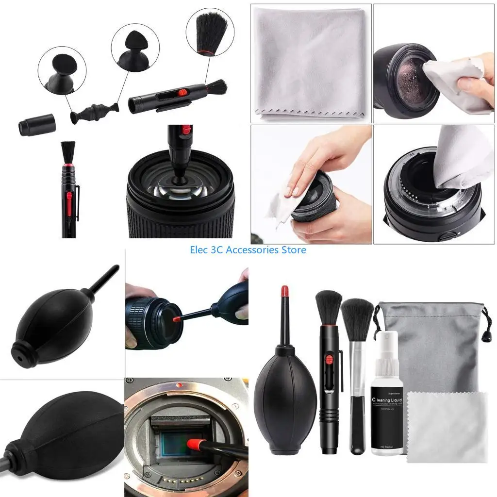 Y51A 6pcs Camera Cleaning Microfiber Cloths Camera Cleaning Pen for Optical Lens