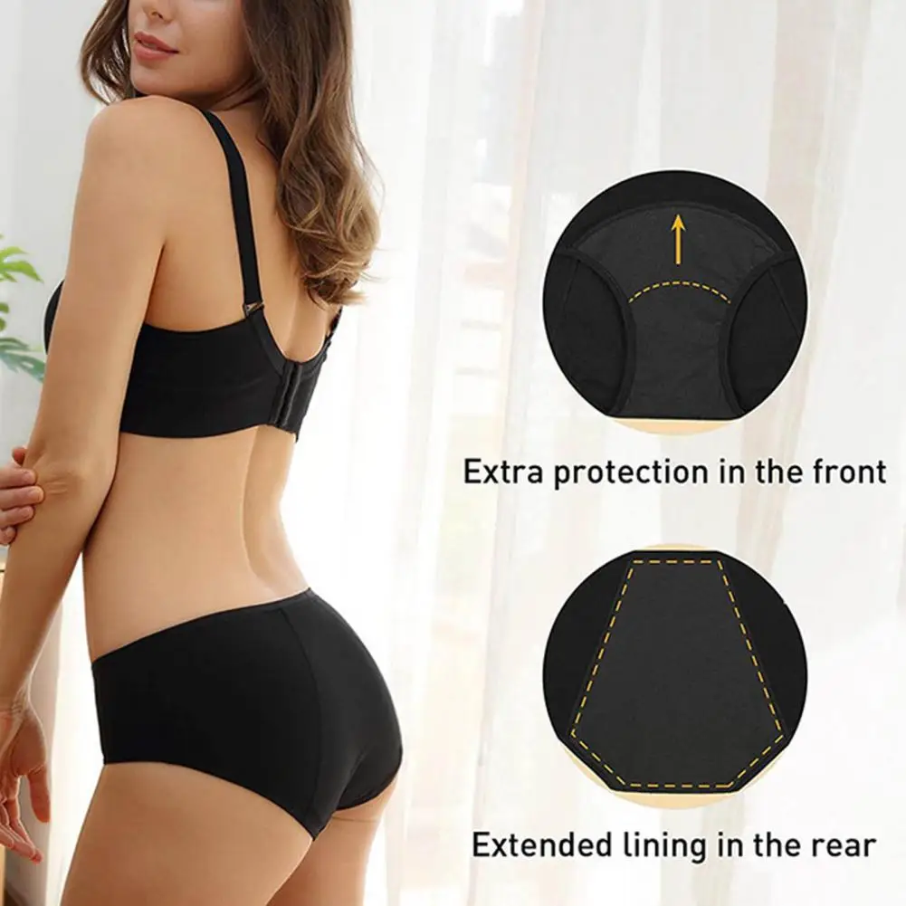 Women Briefs 3D Cutting Menstrual Panties Breathable Extra Trendy Lady Leak Proof Menstrual Panties