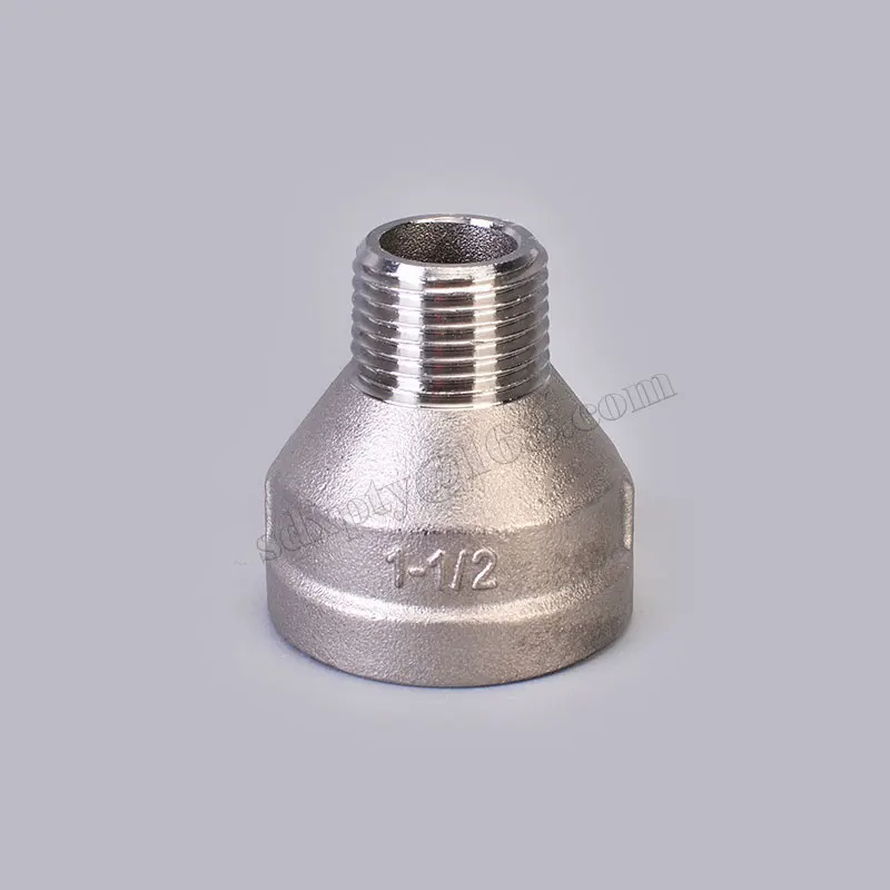 

Reducing Joints 1/4” 3/8" 1/2" 3/4" 1" 1-1/4" 1-1/2" 2” BSP Male to Female Thread Tube Connector Stainless Steel Pipe Fitting