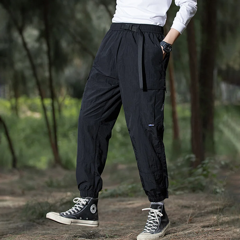 

Mens Jogging Pants Workwear Belted Leggings Daily Sports Mountaineering Casual All-Match Trousers Men'S Clothing 2024 Summer New