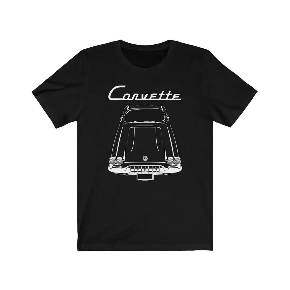 Classic C1 1958-1960 Retro Muscle Supercar Multi-color Outline T-Shirt Short Sleeve Casual 100% Cotton O-Neck Mens T-shirt
