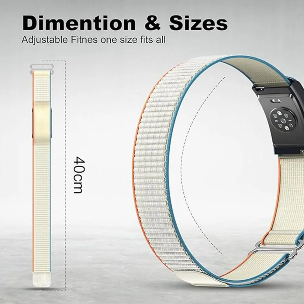 Nylon Braid Band for Amazfit Helio Strap Sport Wristband Loop Design Replacement Bracelet Fitness Tracker Breathable Watchband image 5