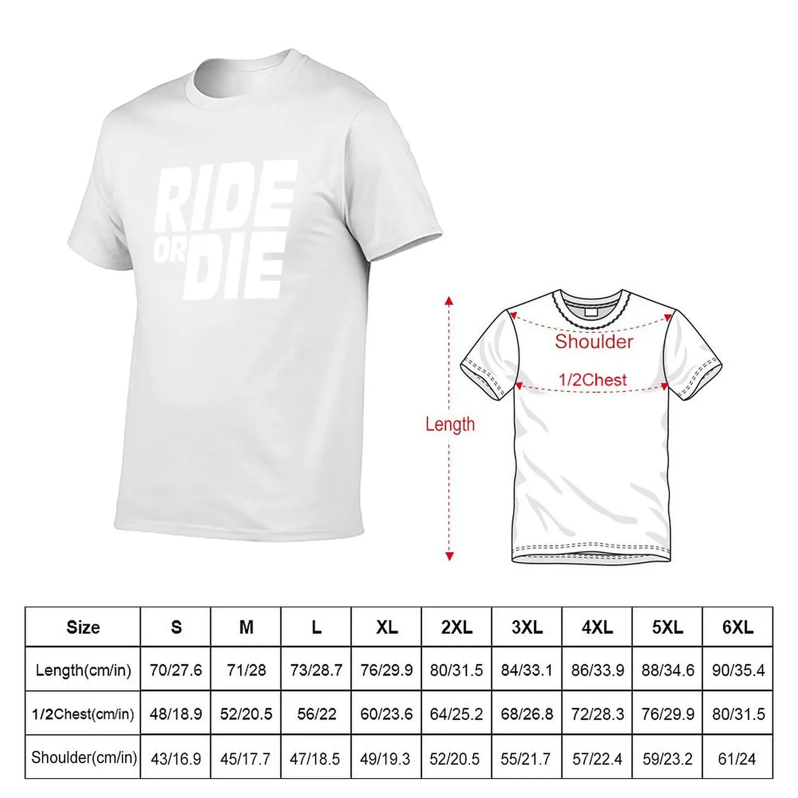تي شيرت Ride Or Die تي شيرت رجالي 100% قطن ماركة فاخرة تي شيرت رجالي فاخر