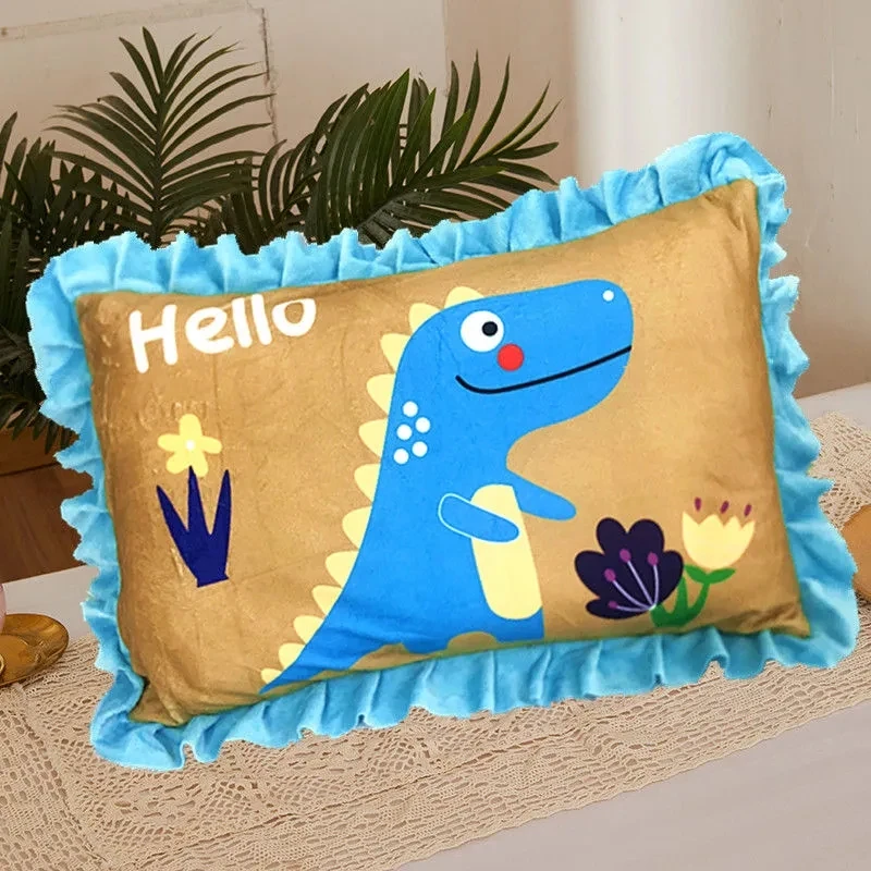 Crystal Velvet Student Dormitory Pillow Removable Washable Cartoon Children's Pillow Winter Household Boys Girls Pillow