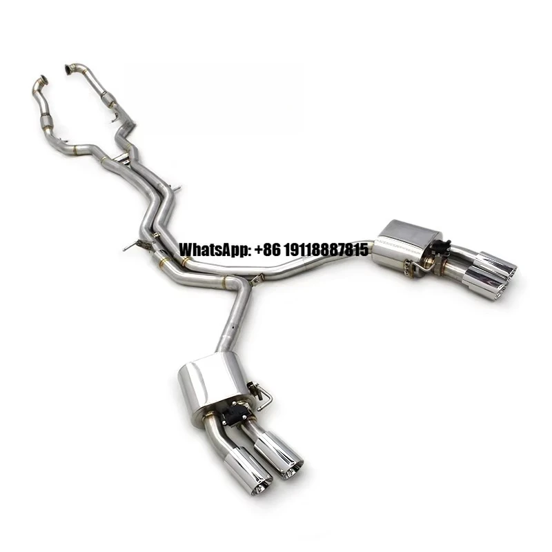 

SS304 Catback Exhaust for Audi S4/S5 B9 3.0T 2019-2023 Full Set Exhaust Valved Muffler System Stainless Steel Exhaust Pipe