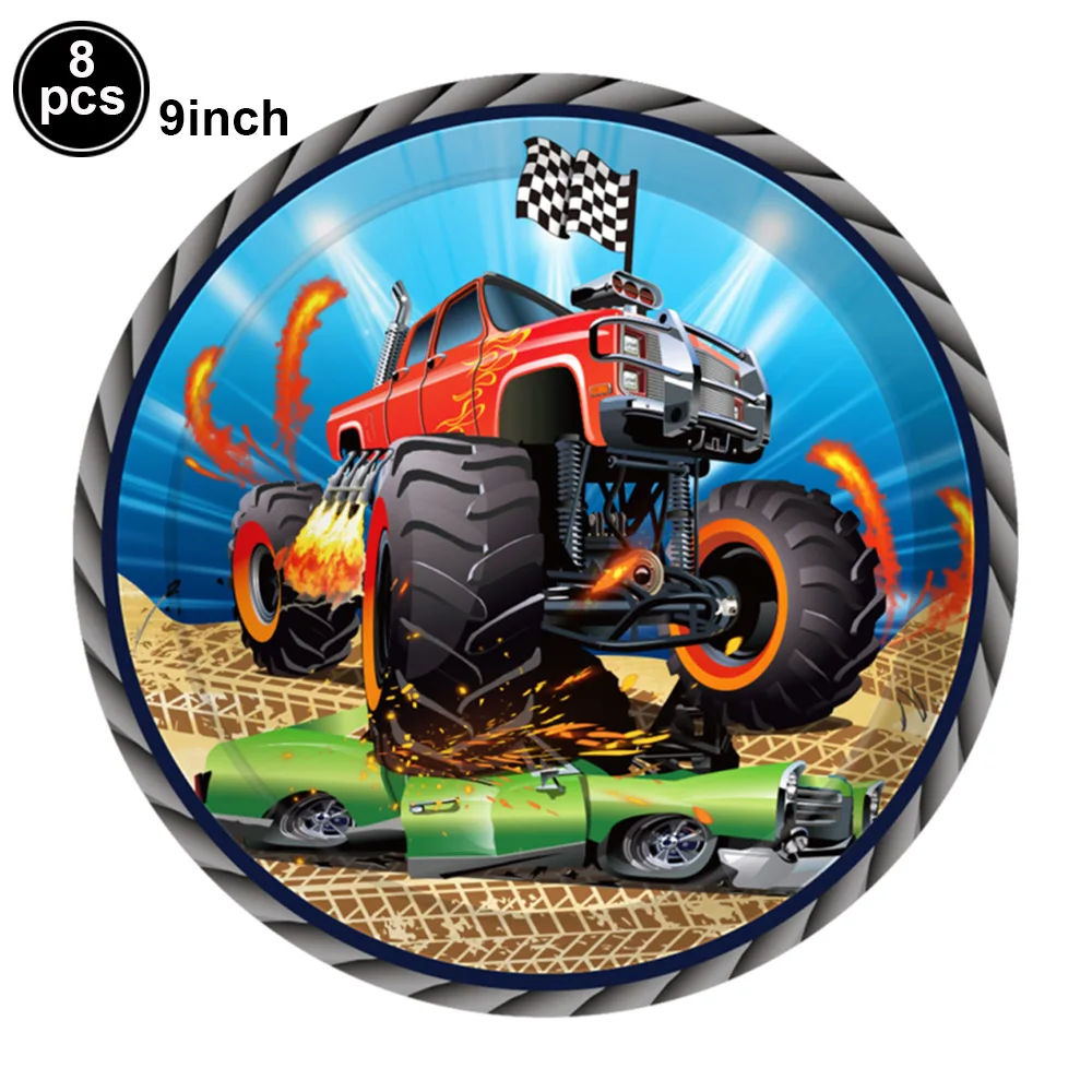 2D 18 Zoll Monster Truck Folienballon Auto-Themen 3. 4. 5. Junge Geburtstagsparty-Zubehör Alles Gute zum Geburtstag LKW Geburtstagsdekoration – Detail 10