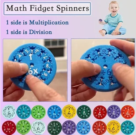 9/18Sets Wiskunde Fidget Spinners Educatief Roterend Speelgoed Cool Fidget Spinners Games Desktop Wiskunde Vermenigvuldiging Spel Student Cadeau