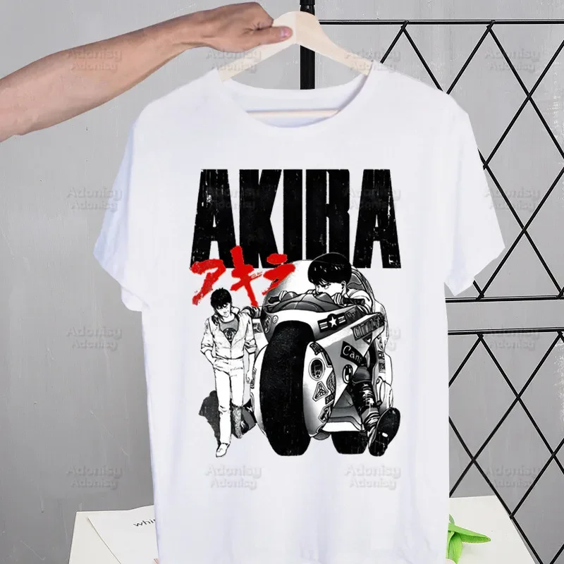 Akira anime manga japonský T košile muži retro topy tees harajuku neo prefektura tokio shotaro kaneda tričko pouliční oblečení boky chmel trička