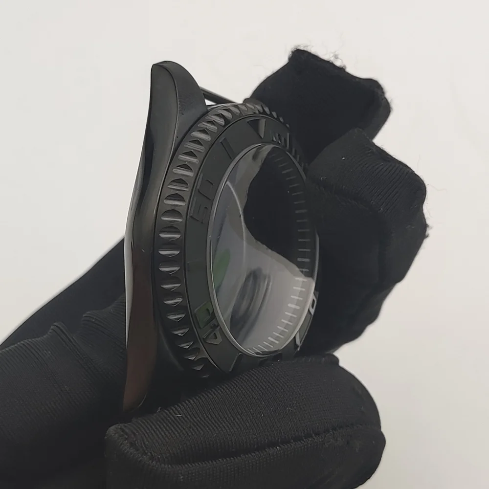 42 мм, черный ремешок для часов, модель, ремешок для часов Seiko NH35/36, с сапфировым стеклом, Керамическая рамка, запчасти для часов Seiko