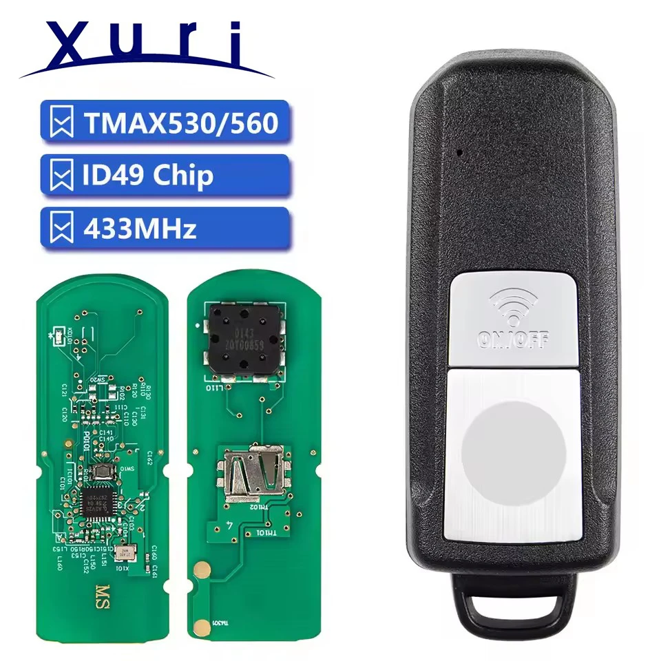 

Xuri Yamaha Key Remote Control Key for TMAX530 TMAX560 T-MAX 530/560 2016-2021 Motorcycle Scooter 315MHZ 433MHz ID49