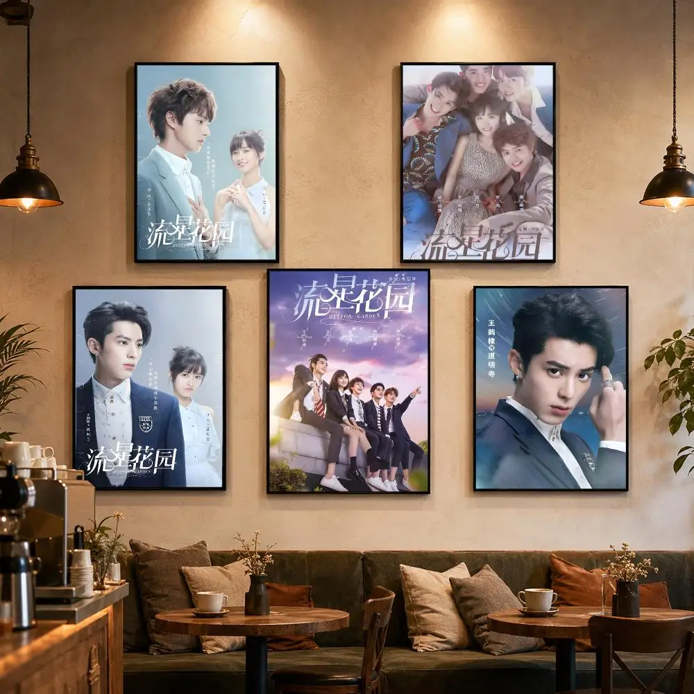 M-Meteor Garden Teleplay Poster Self-adhesive Art Waterproof Paper Sticker Coffee House Bar Dorm Room Wall Decor