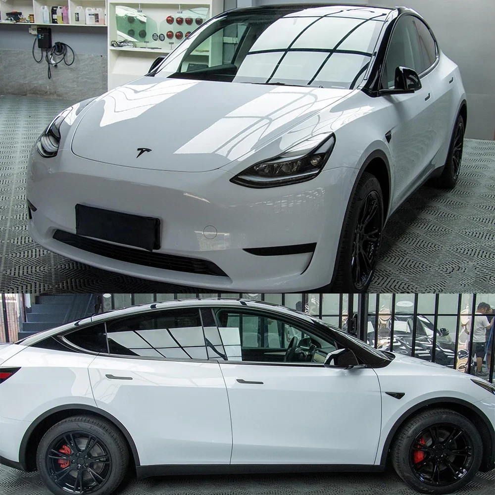 

Высококачественная глянцевая белая пленка для домашних животных, покрытие для автомобильной упаковки, виниловая наклейка, без пузырьков, наклейка для украшения кузова автомобиля, аксессуары