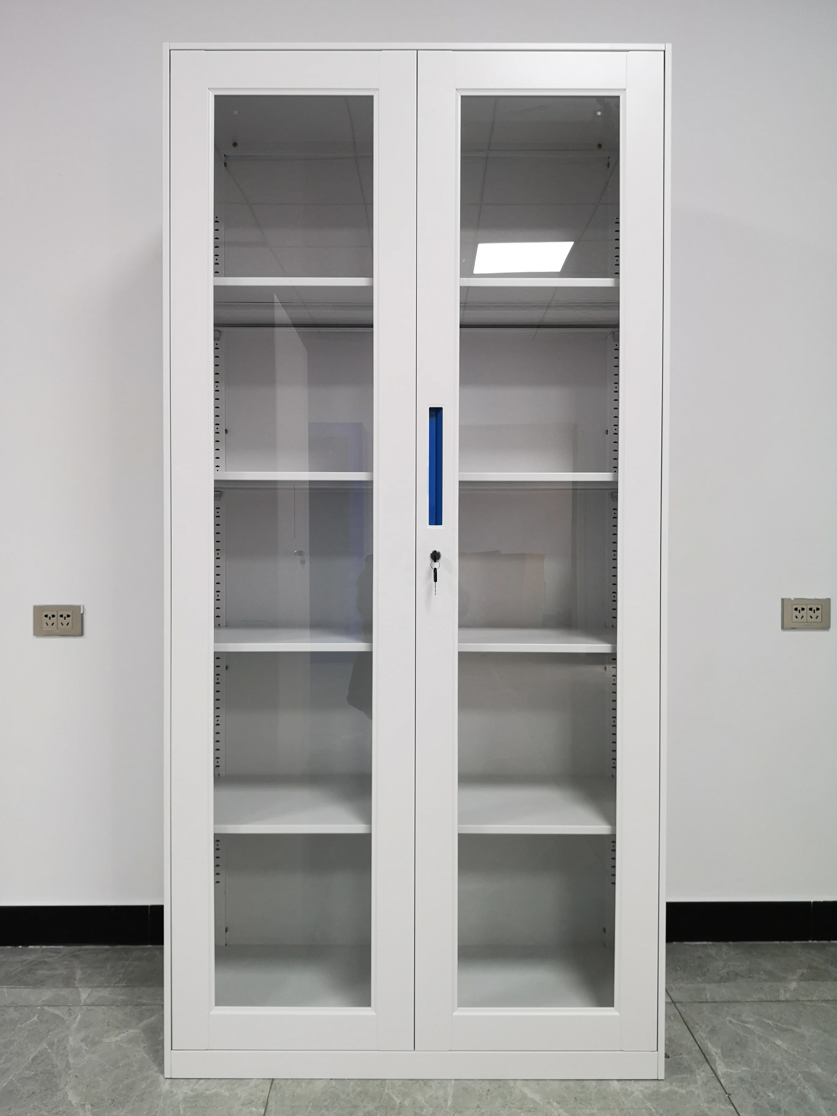 خزائن تخزين مكتبية معدنية باب زجاجي خزانة ملفات خزانة تخزين باب زجاجي متأرجح خزانة تخزين الملفات #5