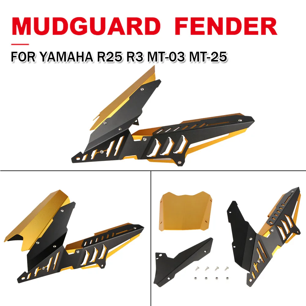 Motorcycle Mudguard Rear Fender For Yamaha R25 2013-2020 R3 2015-2019 2020 MT-03 MT-25 2015-2020 Chain Guard Cover Protector