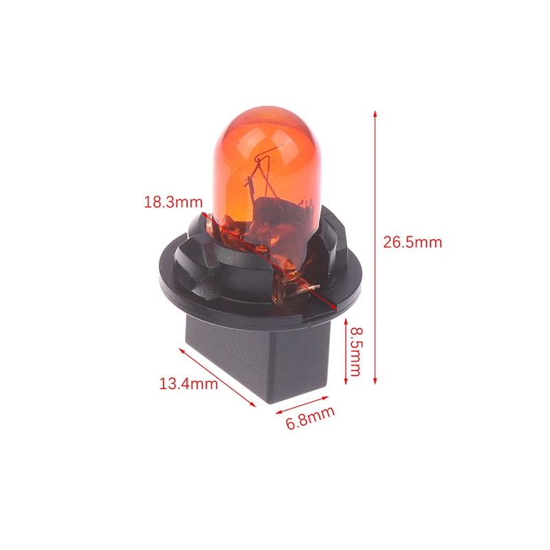 Lampu bohlam Led Interior mobil, bohlam lampu Interior mobil, indikator pemanas, Wedge, instrumen otomatis, lampu AC, 12V, 10 buah, 5W