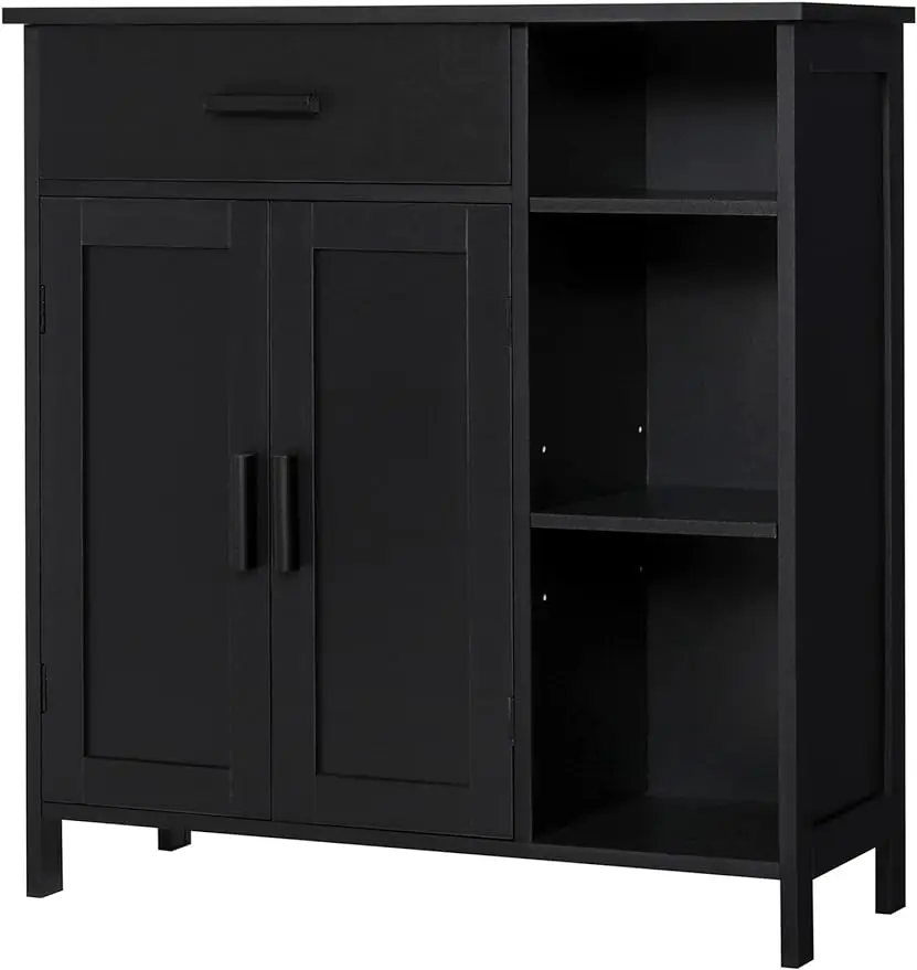 

Storage Cabinet with Doors and Shelves, Floor Storage Cabinet with Drawer, Accent Cabinet for Living Room, Hallway,