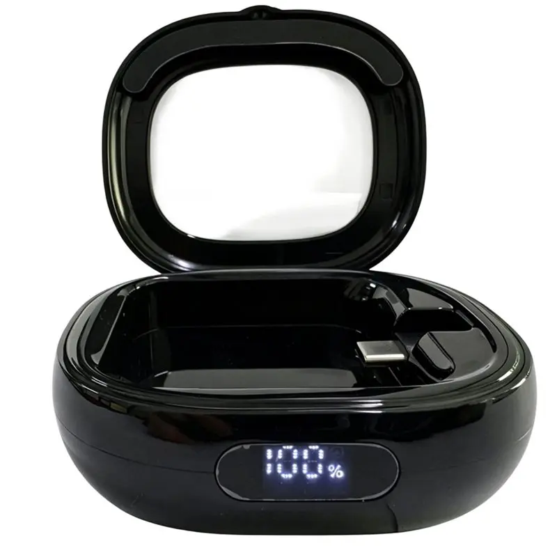 ABGI Charging Case for Oura Ring Gen 4 & 3 Portable Travel Power Smart Ring Black