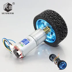JGA25-370 DC gear motor 6v 12V 24V encoder tachometer disc high-power high-torque balance motor customization