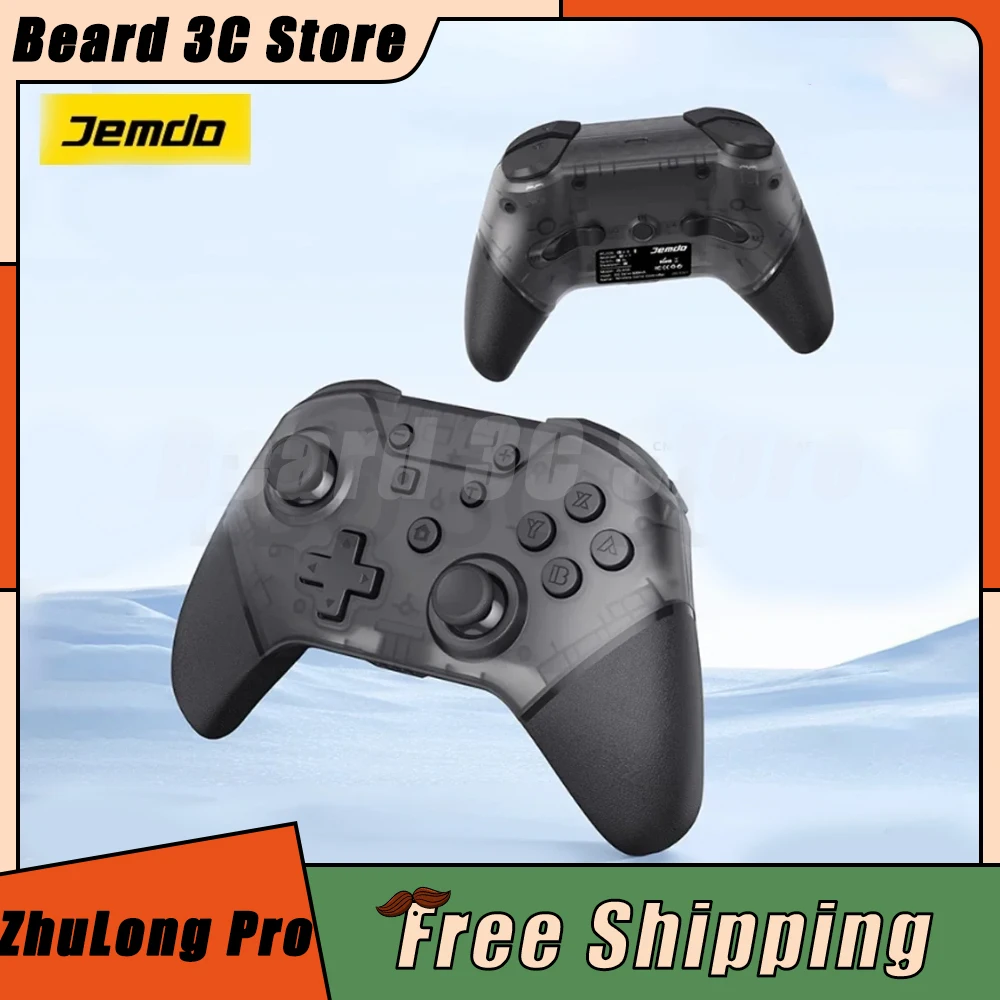 

Jemdo ZhuLong Pro Tri Mode Wireless Gamepad for Switch Joystick Gaming Black Myth Wukong Controller For PC Xbox Switch