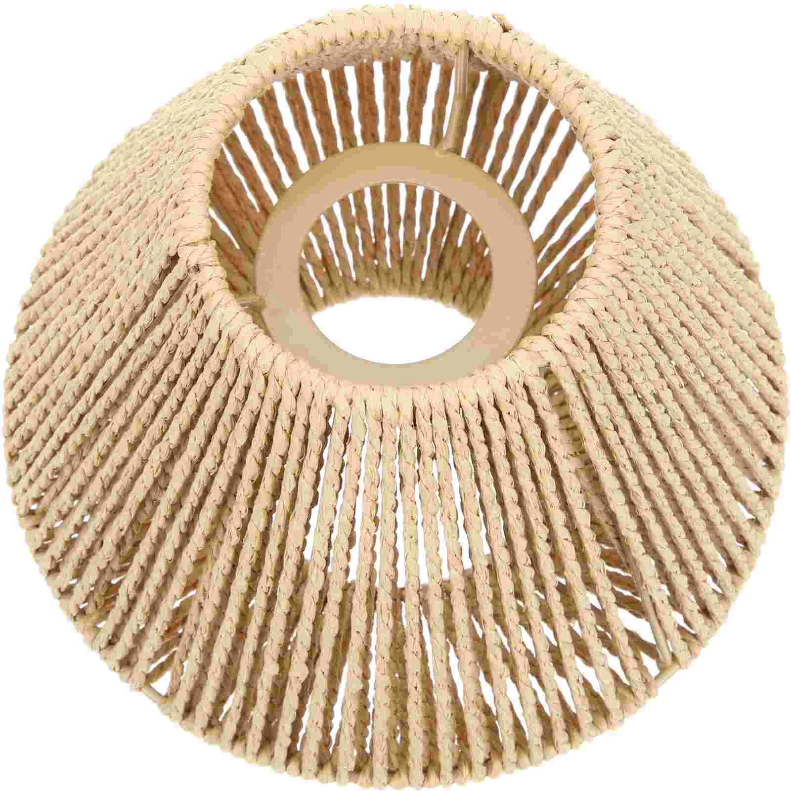 

Shades Rattan Lampshade Chandelier for Home to Weave Table Straw Rope Lampshades