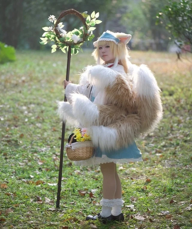 Game Arknights Suzuran Staff Lily of The Valley Spring Ode Skin Cosplay Props Magic Wand Anime Role Play Accessory