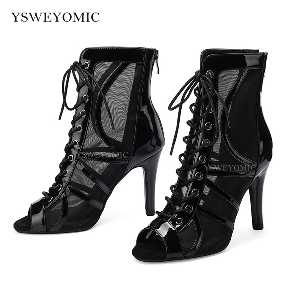 Tacchi da ballo personalizzati in 3 colori Suola e tacchi diversi in pelle 2025 Stivaletti da ballo latino da sala 7 cm 9 cm 11 cm per la squadra di ballo