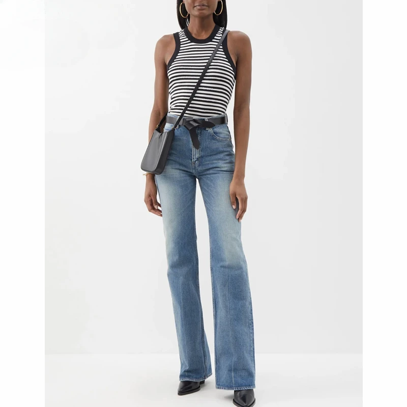 Элегантные корейские отзывы множество джинсов для женщин 2024 мешковатые джинсы Y2k Роскошные восстанавливающие древние брюки женские брюки с высокой талией широкие