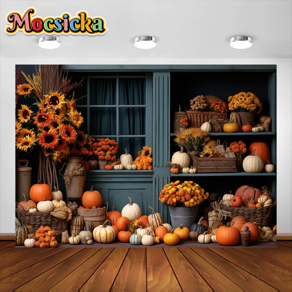 모시카 호박 배경, 아기 생일 케이크 스매시 사진 소품, 어린이 성인 포토콜 장식, 가을 할로윈 배경