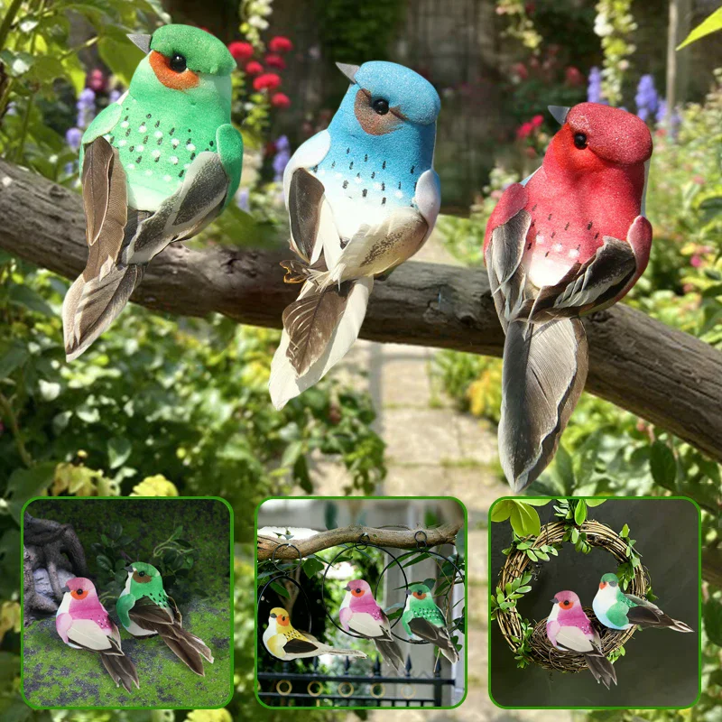 Colorful foam bird,1 piece of realistic feathered bird, for garden and landscape decoration, craftwork.