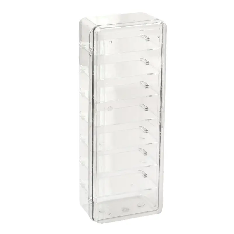 Mini Acrylic Figure Display Stand Dustproof Cover Organizer for Desk Table Cabinet Toy Model Collectors Display
